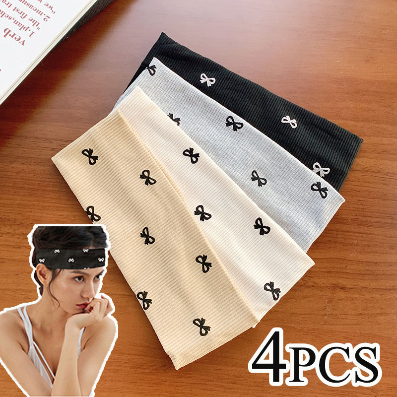 Stretch Strap Yoga - 4PCS Korean Elegant Women Bowknot Printing