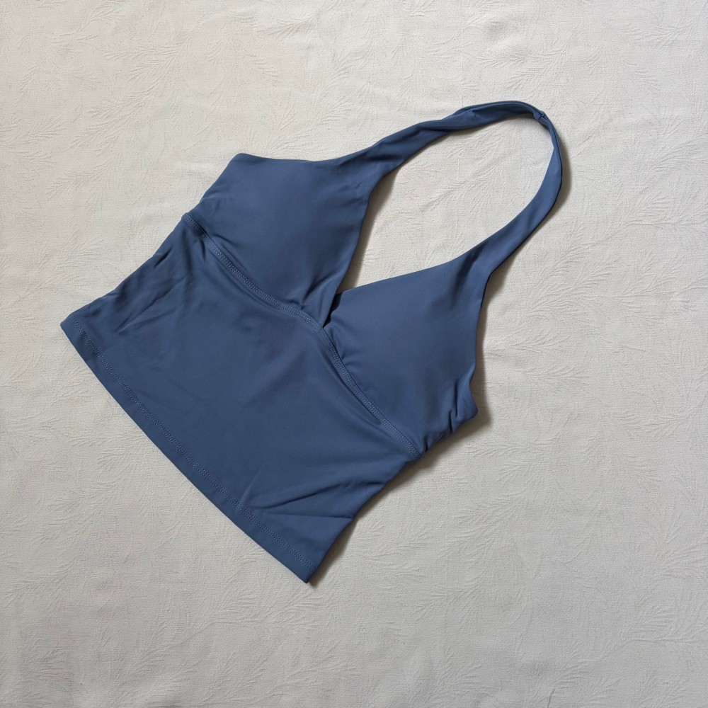 Logo V-neck Hanging Neck Vest  - Yoga Fitness Mat 评论和价格