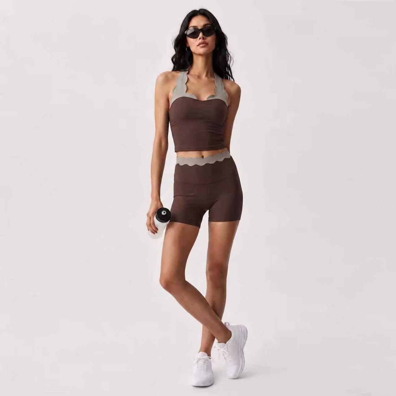 Women 2‑Piece Yoga Outfit Two‑ - Yoga Fitness Leggings 评论和价格