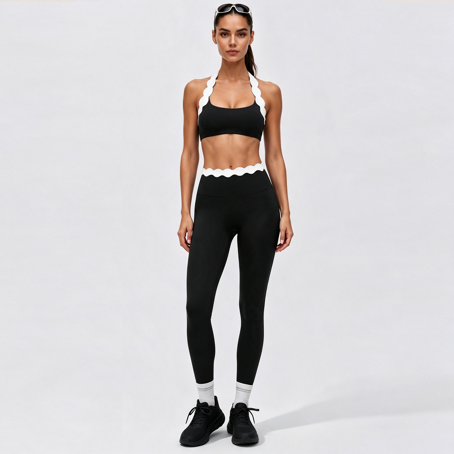 Women 2‑Piece Yoga Outfit Two‑ - Yoga Fitness Leggings 评论和价格