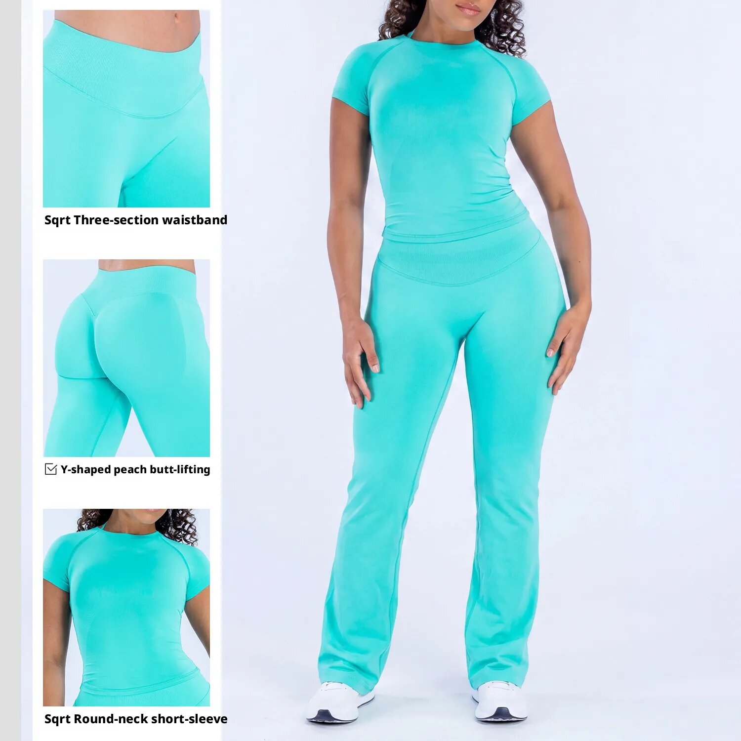 DenyfWomen Yoga Set 2PCS Worko - Yoga Fitness Leggings 评论和价格