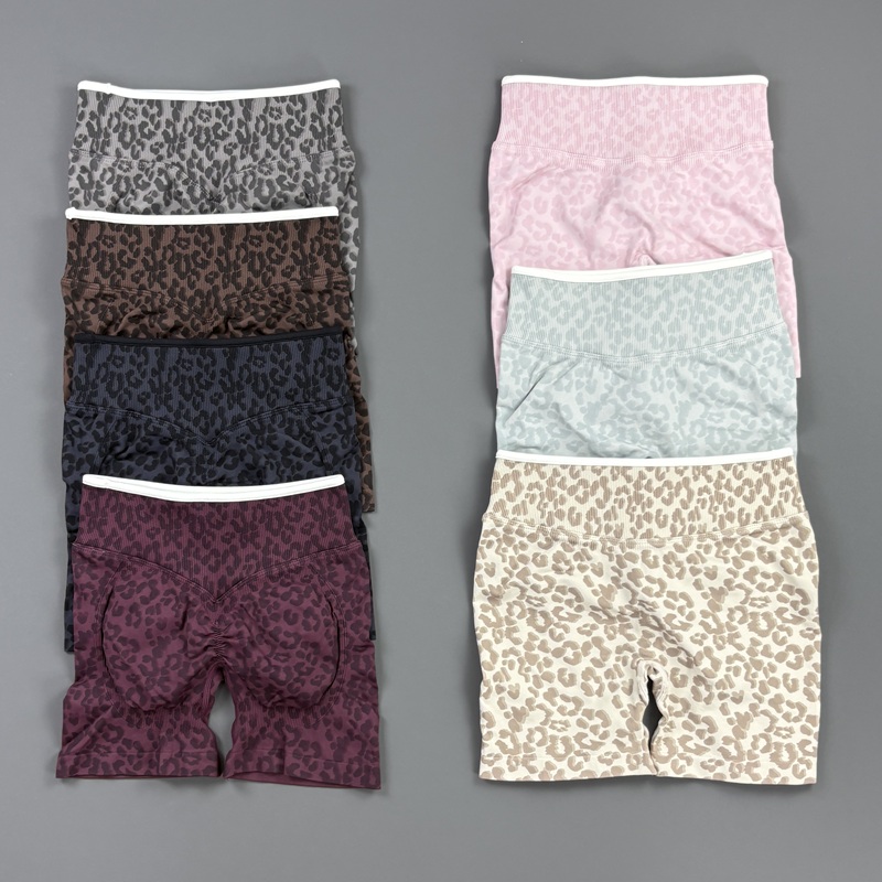 HISTELLO Gym Shorts Leopard Pr - Yoga Fitness Workout 评论和价格