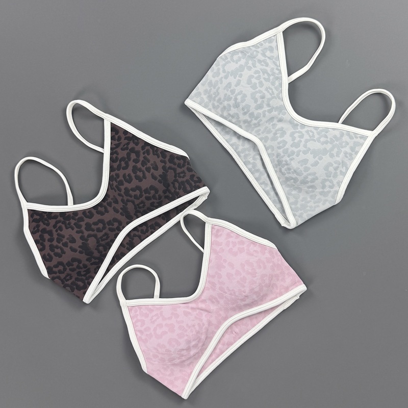 Sports Bra Women Leopard Print - Stretch Strap Yoga 评论和价格
