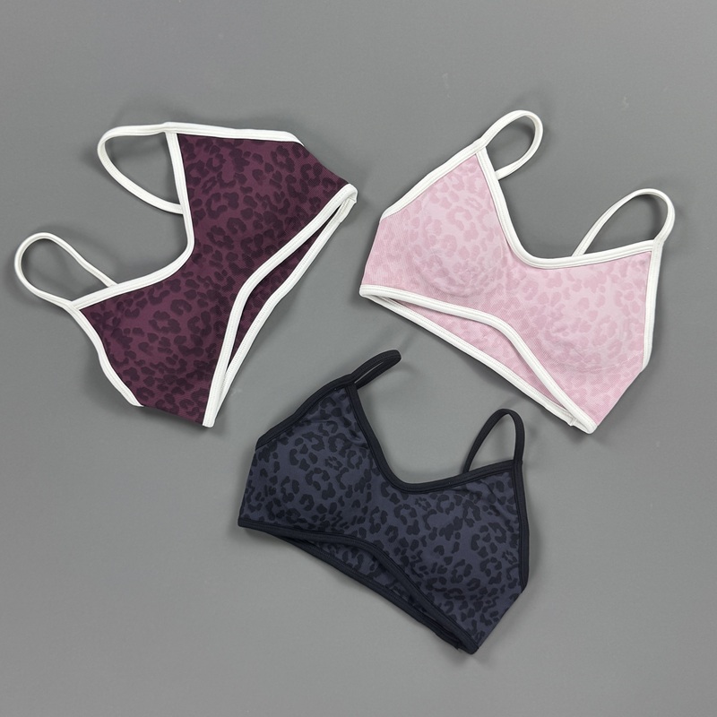 Sports Bra Women Leopard Print - Stretch Strap Yoga 评论和价格