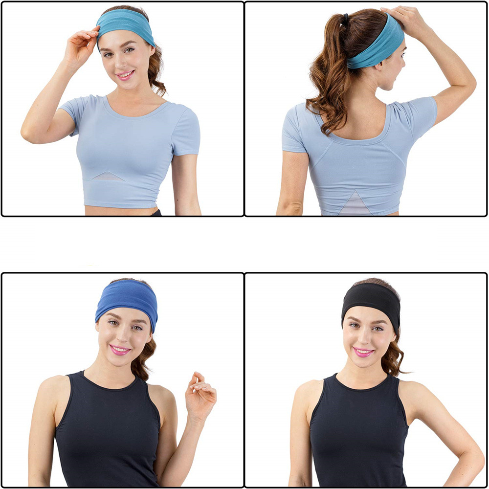 Solid Color Sports Yoga Headba - Stretch Strap Yoga 评论和价格