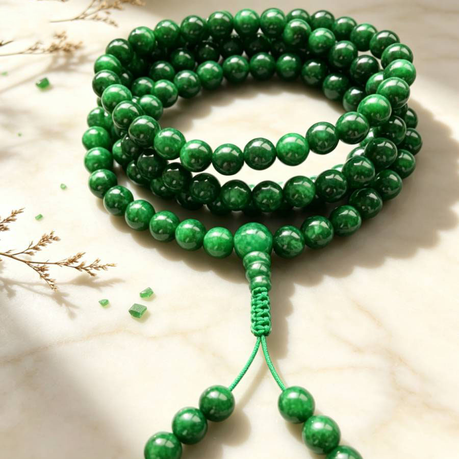 6mm 108 Natural Green jade bea - Yoga Health & Fitness Center 评论和价格