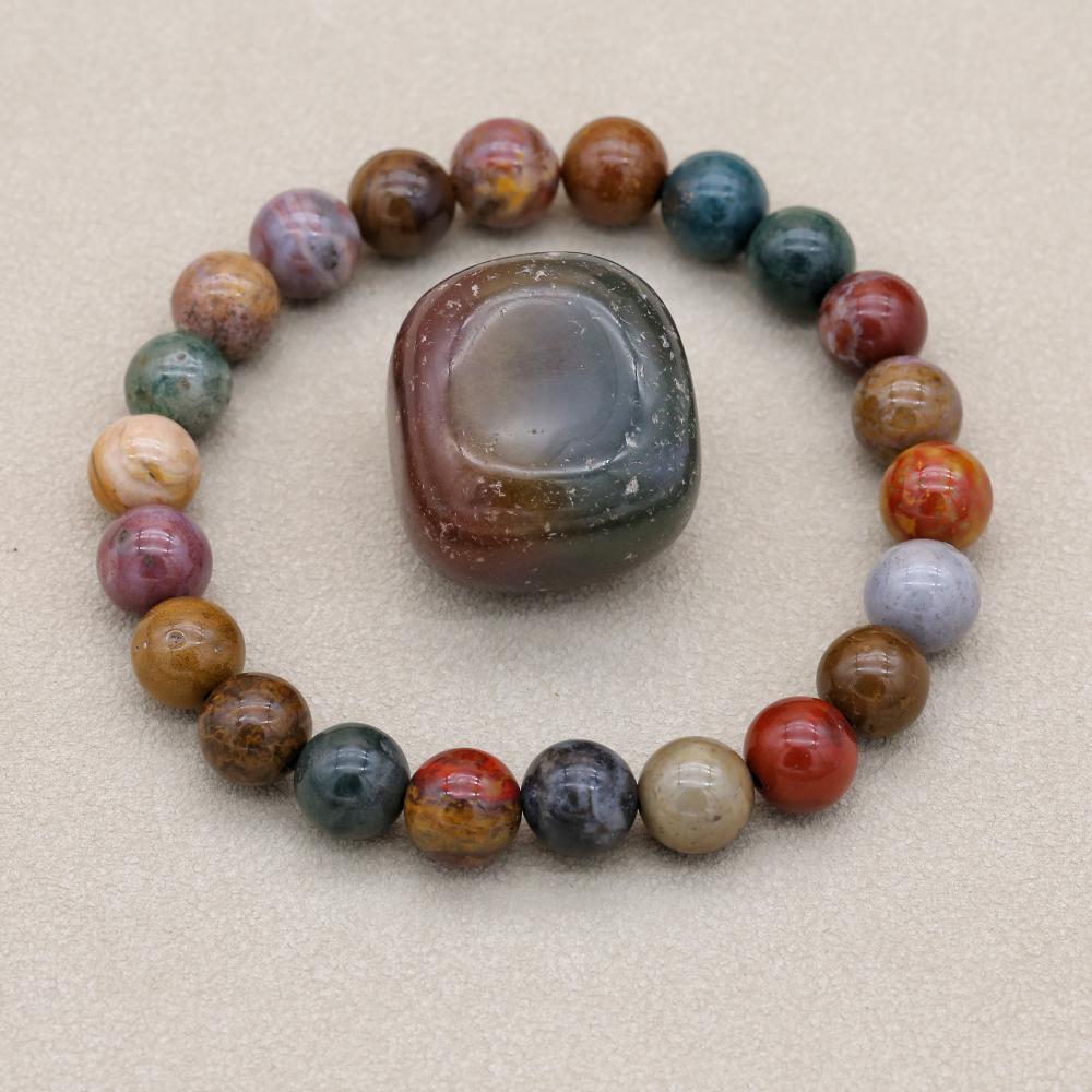8mm Natural Stone Ocean Jasper - Yoga Health & Fitness Center 评论和价格