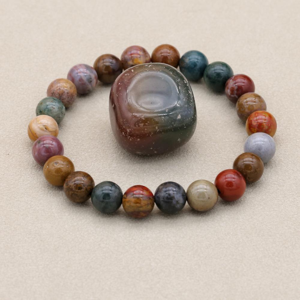 8mm Natural Stone Ocean Jasper - Yoga Health & Fitness Center 评论和价格