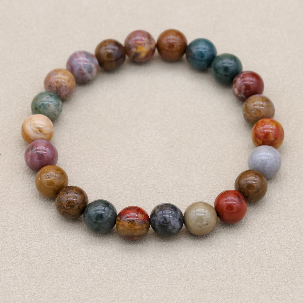 8mm Natural Stone Ocean Jasper - Yoga Health & Fitness Center 评论和价格