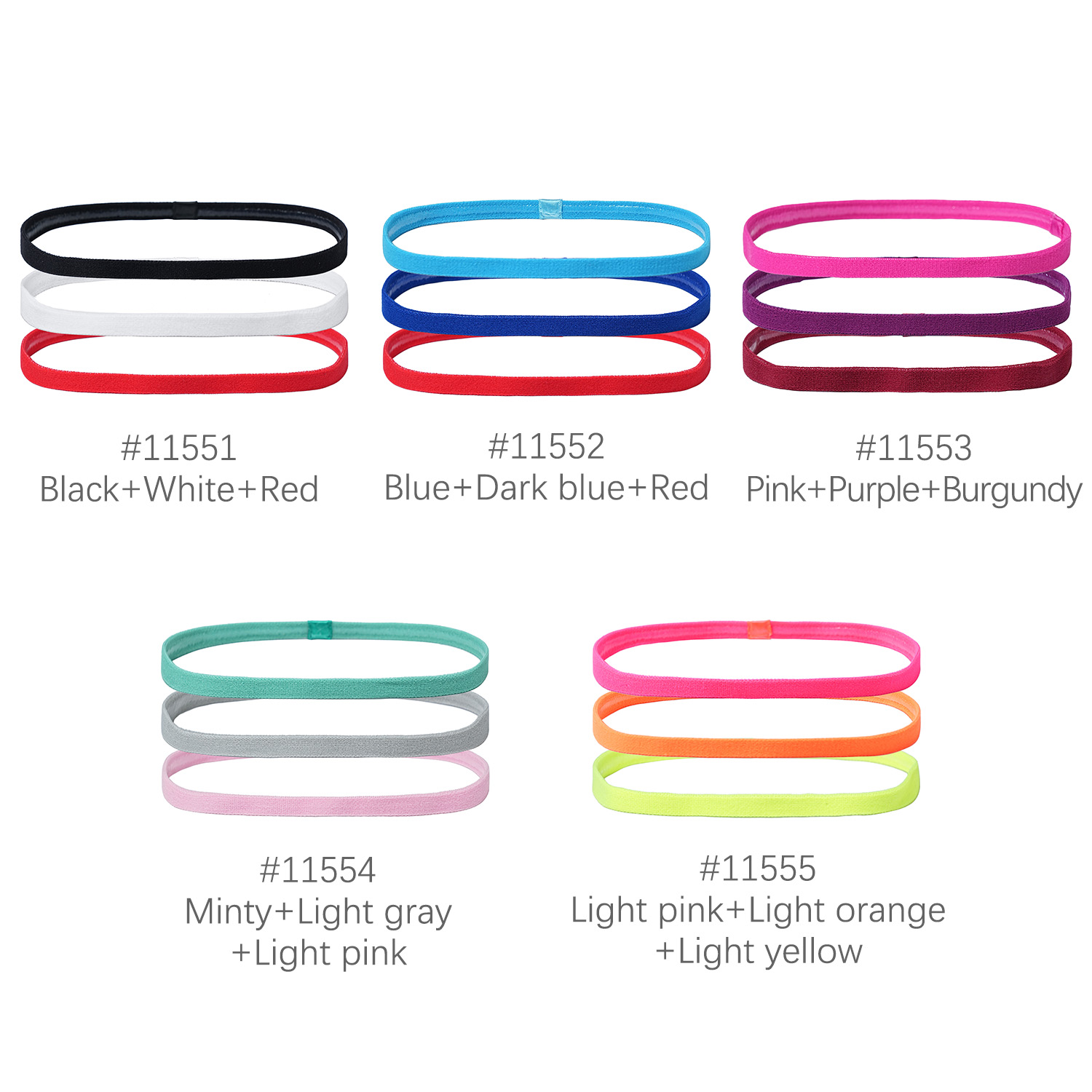 3Pcs Non-Slip Sports Hairband  - Stretch Strap Yoga 评论和价格