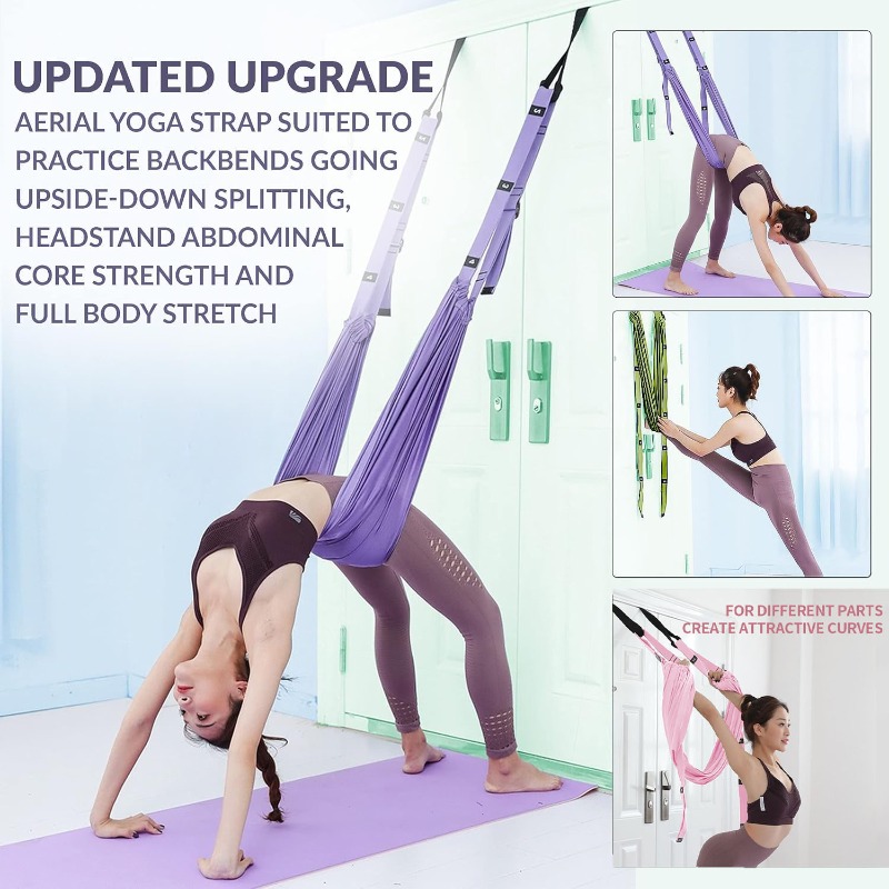 Adjustable Aerial Yoga Hammock - Stretch Strap Yoga 评论和价格