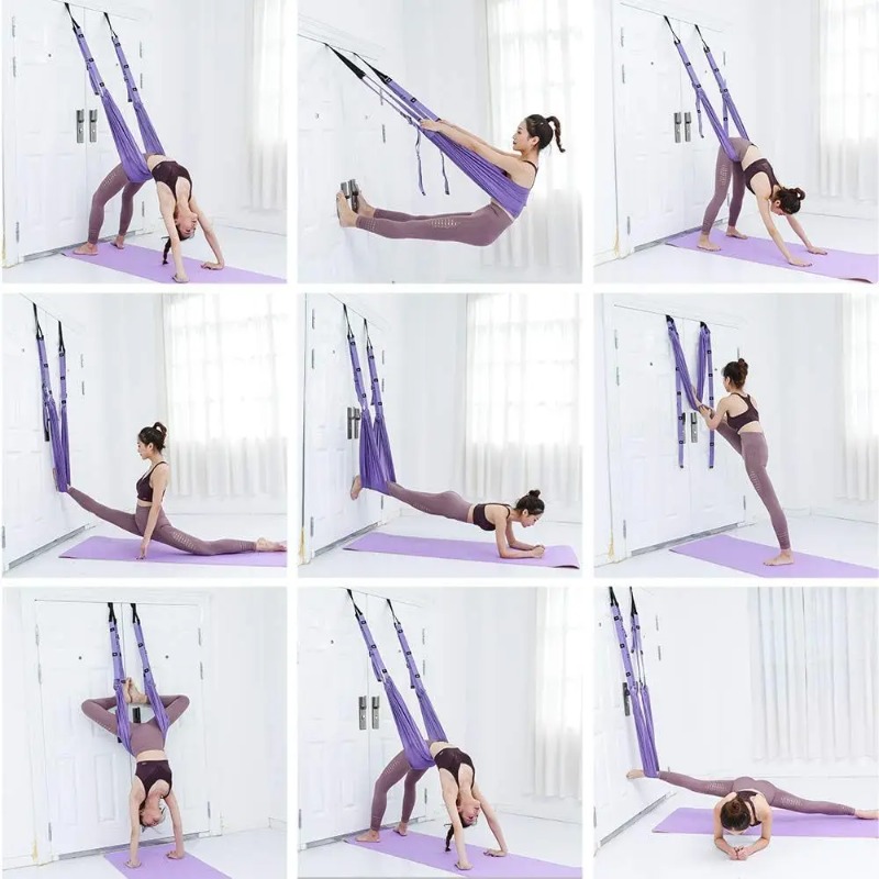 Adjustable Aerial Yoga Hammock - Stretch Strap Yoga 评论和价格